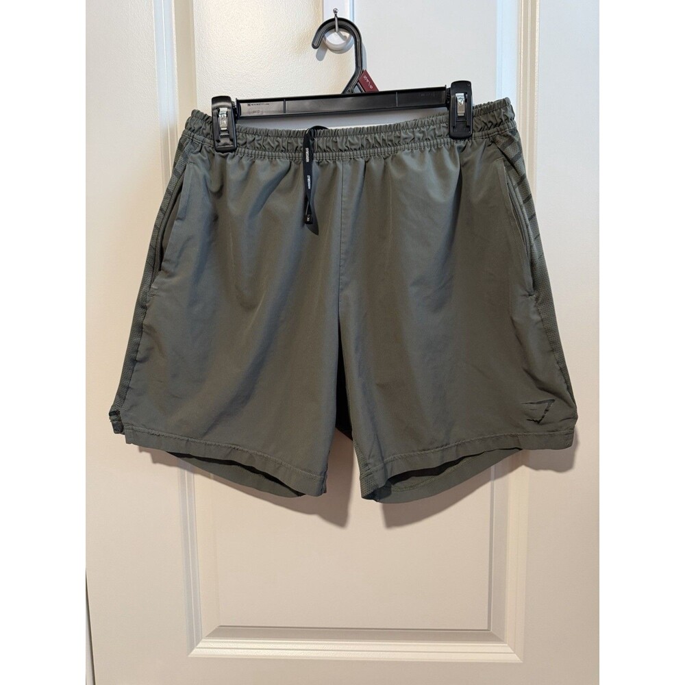 Gymshark Sport Stripe 7” Shorts Men’s Large Bali Green Athletic Training